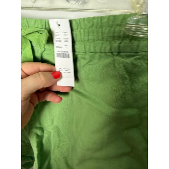 J. Crew Linen Blend Lightweight Gauzy Loose Flowy Green Pull On Shirts Large NEW - Picture 3 of 6